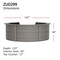 Linea Italia Reception Desk 11.1 ft D X 46 in H, 11.8 ft W X Thermofused Laminate, Ash ZUD299 - alternate 5